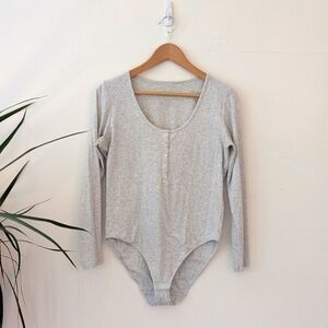 Everlane Heathered Gray Bodysuit